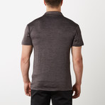 Courtside Dry Fit Fitness Tech Polo // Charcoal (L)
