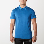 Courtside Dry Fit Fitness Tech Polo // Blue (L)