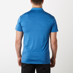Courtside Dry Fit Fitness Tech Polo // Blue (M)