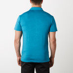 Courtside Dry Fit Fitness Tech Polo // Ocean Blue (M)
