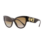 Versace Polarized Cateye Sunglasses // Black + Gold