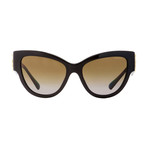 Versace Polarized Cateye Sunglasses // Black + Gold