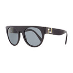 Versace Oval Sunglasses // Black + Gold