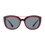 Versace Oval Sunglasses // Black + Red