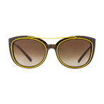 Versace Oval Sunglasses // Havana + Yellow