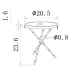 Vicenza Collection // Side-Table (Silver)