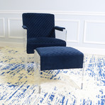 Cooper Collection // Acrylic + Velvet Accent Chair