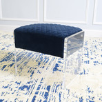 Cooper Collection // Velvet Stool // Navy