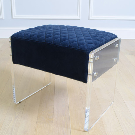 Cooper Collection // Velvet Stool // Navy