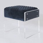 Cooper Collection // Velvet Stool // Navy