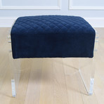 Cooper Collection // Velvet Stool // Navy