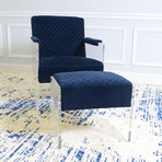 Cooper Collection // Velvet Stool // Navy