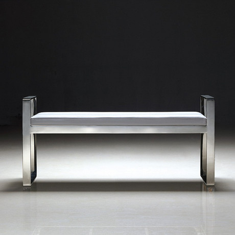 Mercer Collection // Faux Leather Bench