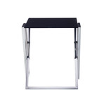 Soho Collection // Glass + Steel End Table