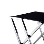 Soho Collection // Glass + Steel End Table