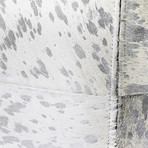 Sahara Collection // Cowhide Ottoman // Silver