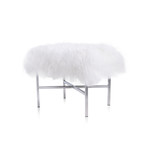 Mercer Collection // Mongolian Lamb Fur Ottoman