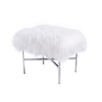 Mercer Collection // Mongolian Lamb Fur Ottoman