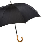 Black Sturdy Umbrella // Chestnut Handle