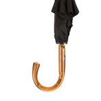 Black Sturdy Umbrella // Chestnut Handle