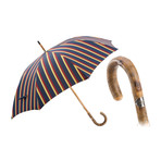 Striped Umbrella // Solid Wooden Stick