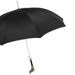 Long Umbrella + Silver Dragon Handle // Black