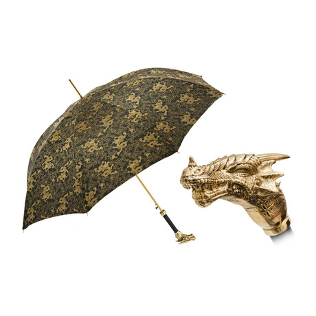 Golden Dragon Umbrella // Black