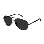 Jairo Aviator Polarized Sunglasses // Black