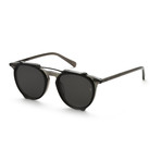 Men's Aviator Sunglasses // Transparent Gray + Black