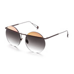 Women's Round Sunglasses // Rose Gold + Brown + Gray