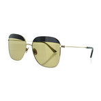Unisex Square Sunglasses // Black + Gold