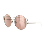 Women's Round Sunglasses // Rose Gold + Pink
