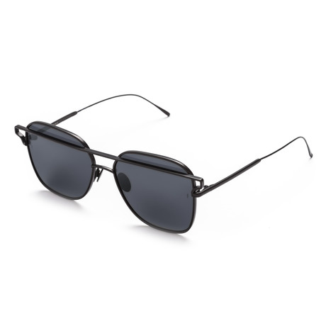 Unisex Square Sunglasses // Black + Black