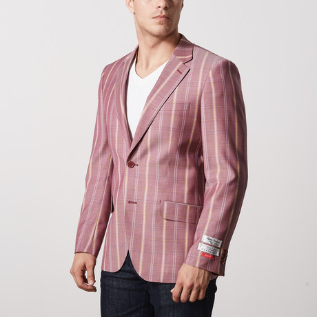 Slim Fit Sport Jacket // Purple + Red (US: 38R)