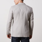 Slim Fit Sport Jacket // White + Grey (US: 44R)