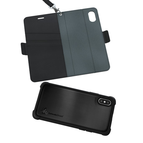 EMF Radiation Protection Wallet Case // Black (iPhone 7/8)