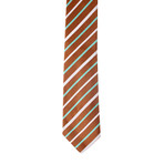 Isaia // Striped Tie V1 // Brown + Multicolor