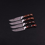 Damascus Steak Knife Set // 4 Piece Set