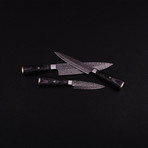 Damascus Chef Knife Set // 3 Piece
