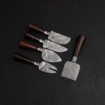 Damascus Cheese Knife // 5 Piece Set