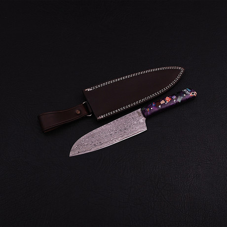 Damascus Kitchen Knife // 9888