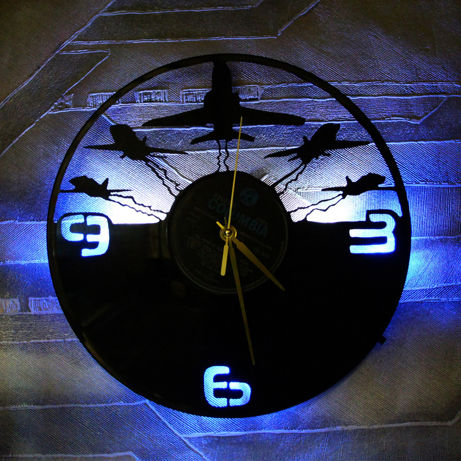 Vinyl Record Lights - LED Clocks Made From Vinyl Records - Touch of Modern