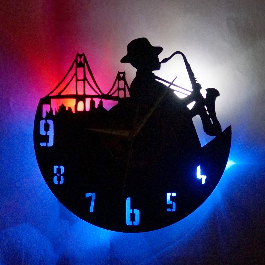 Vinyl Record Lights - LED Clocks Made From Vinyl Records - Touch of Modern
