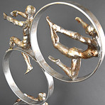 3 Acrobats Sculpture // Gold