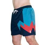 Retro Slide Comfort Flex Board Shorts (Small)