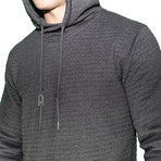 Textured Sport Fit Hoodie // Grey (Small)