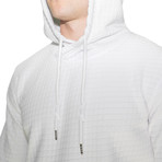 Textured Sport Fit Hoodie // White (Small)