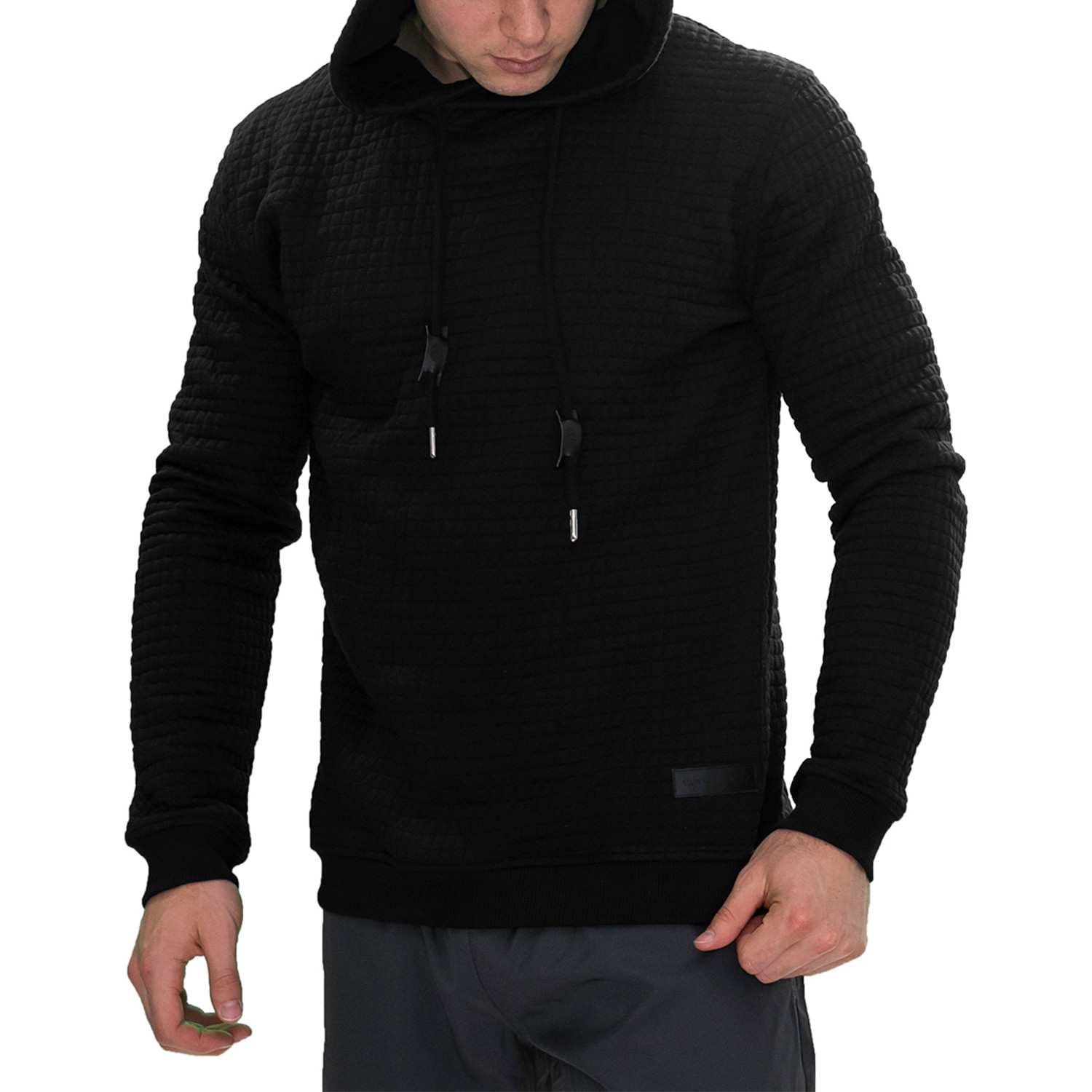 Textured Sport Fit Hoodie // Black (Small) - Captain's Cloth - Touch of ...