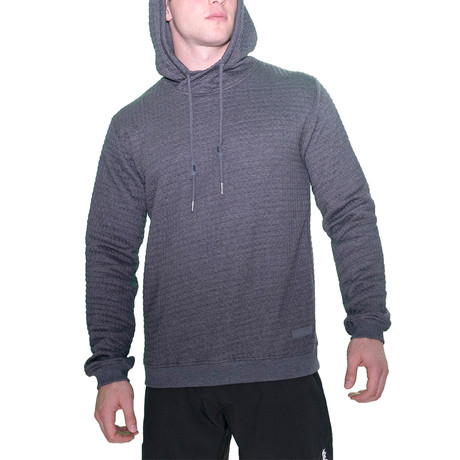 Textured Sport Fit Hoodie // Grey (Small)