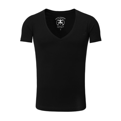 Basic V-Neck // Black (S)